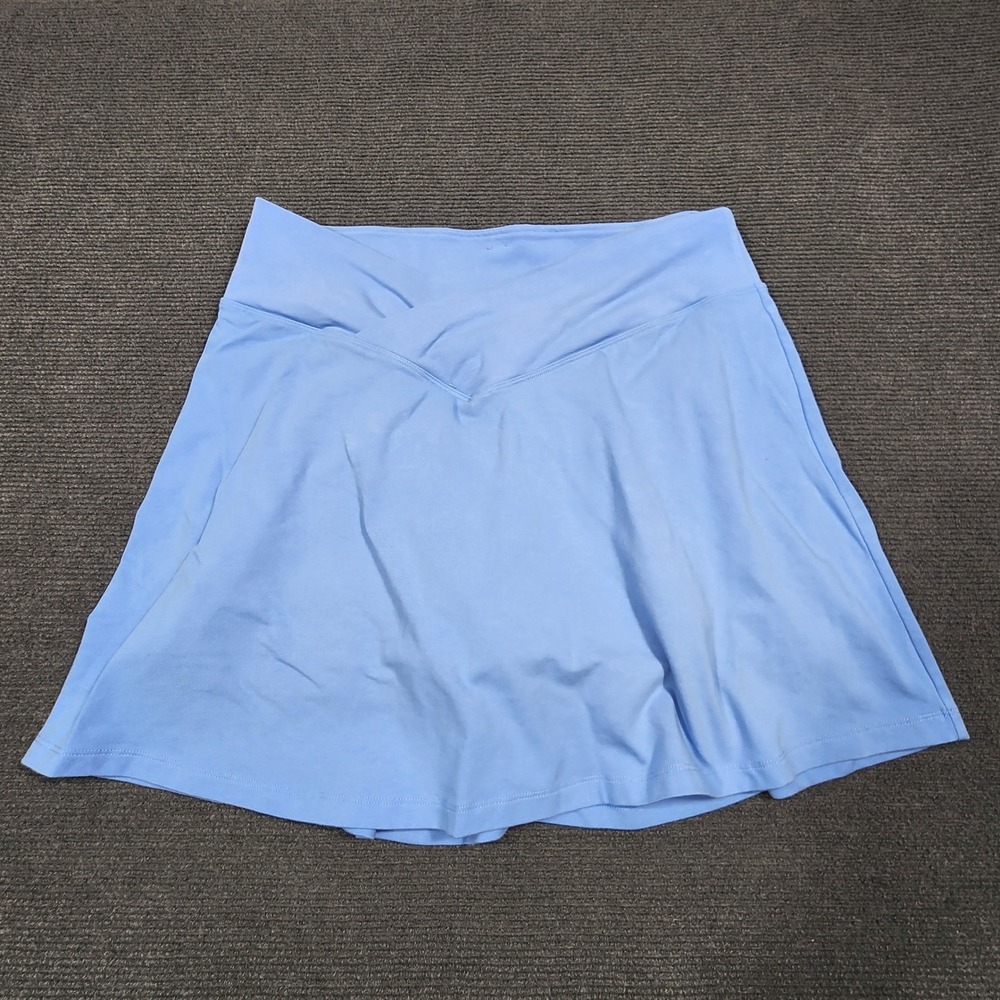 PINK Victoria's Secret Skort Women XL Blue Crossover Waist Athletic Tennis Mini
